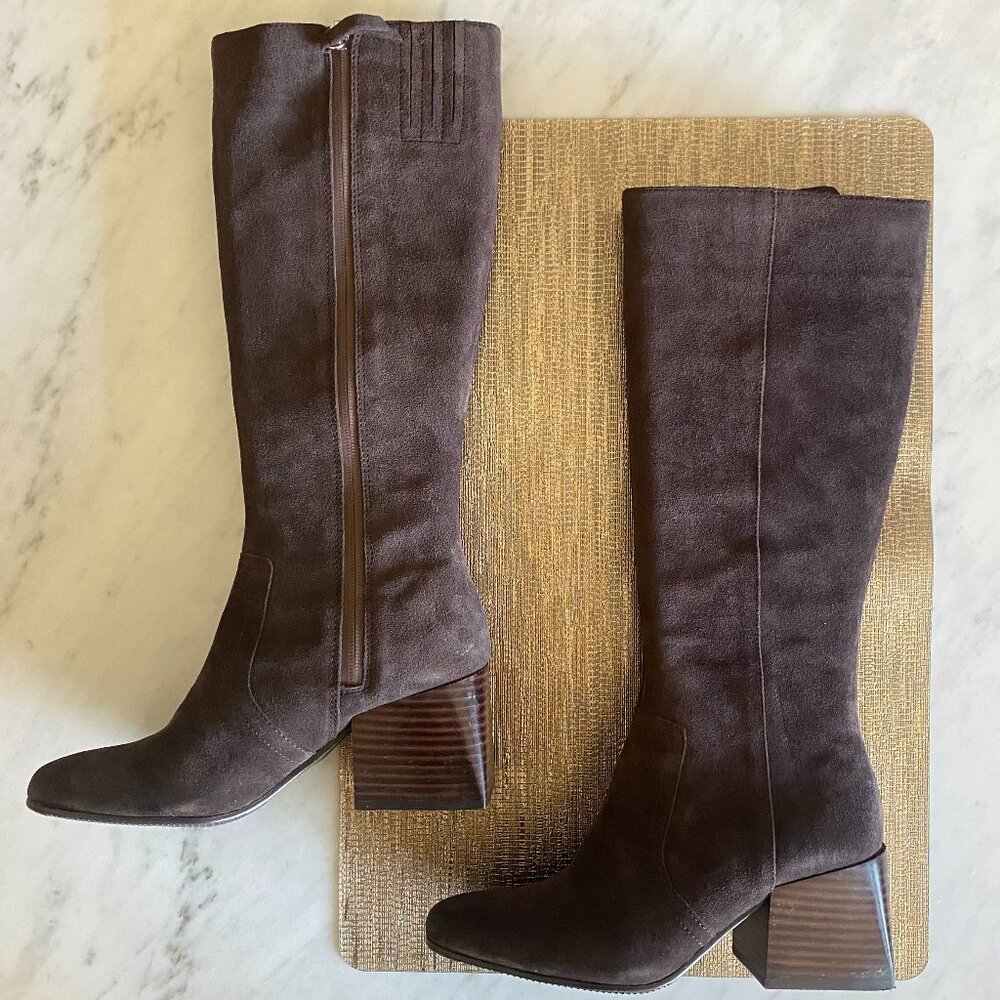 Blondo Tessa Waterproof Knee High Boots in Brown Suede